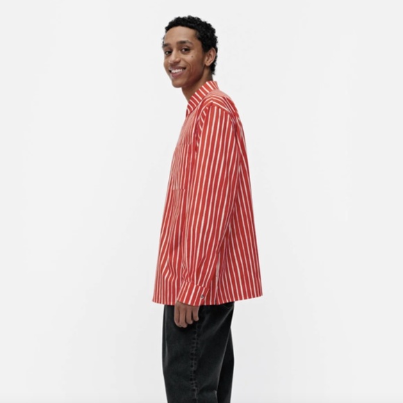 Marimekko Jokapoika Shirt Suomi Finland Cotton Striped Unisex Size Large L - Picture 13 of 13